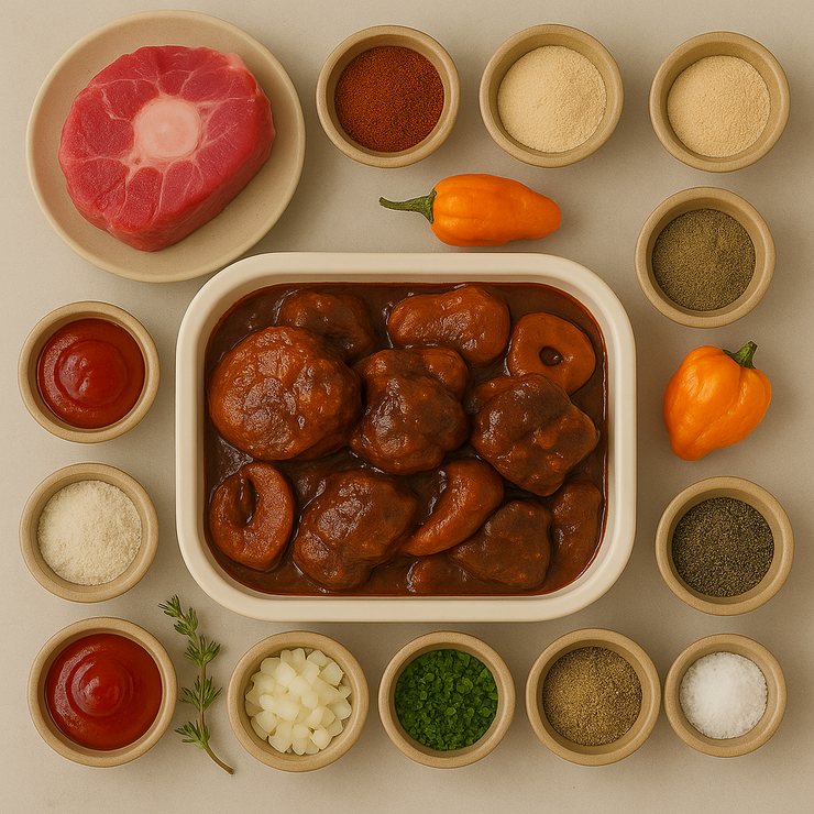 Original Jamaican Style Oxtail with Spinners