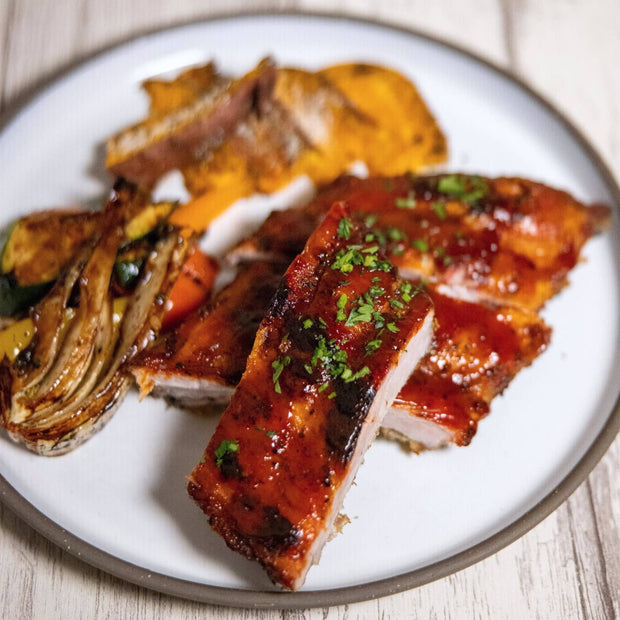 Geary Market - Baby Back Spare Ribs plated - prepared meal delivery and takeout Toronto