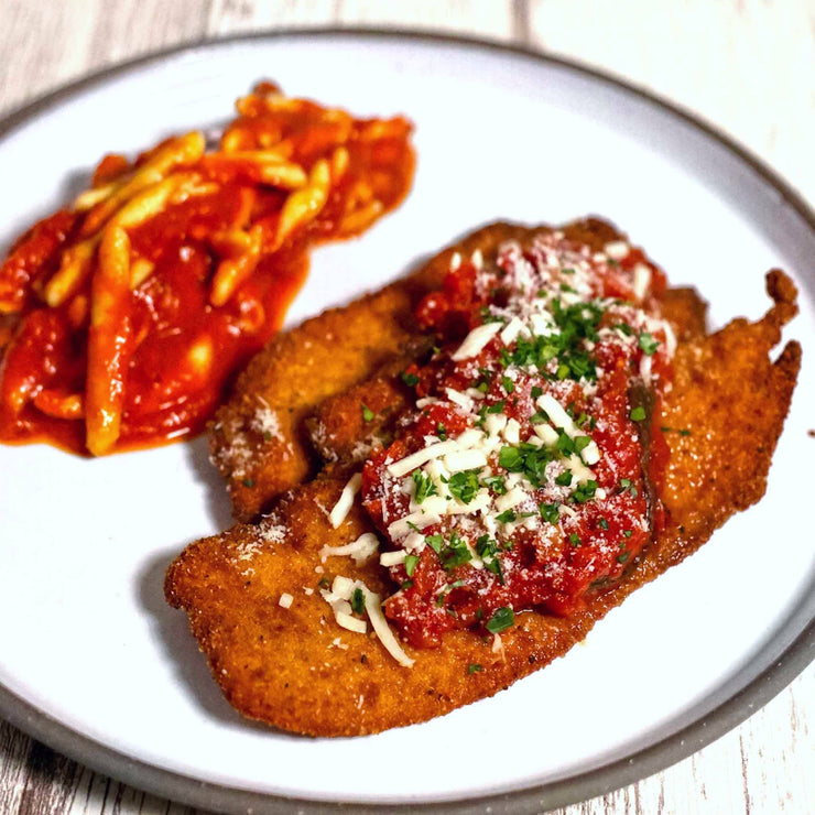 Geary Market - Chicken Parmigiana plated - prepared meal delivery and takeout Toronto
